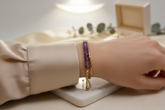 Amethyst Glow Bracelet