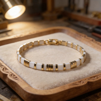 Ivory Line Bracelet - Gemnglow