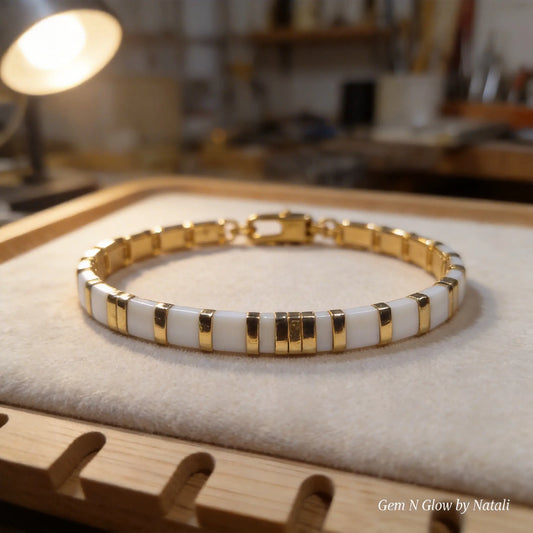 Ivory Line Bracelet - Gemnglow