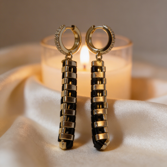 Black Axis Earrings