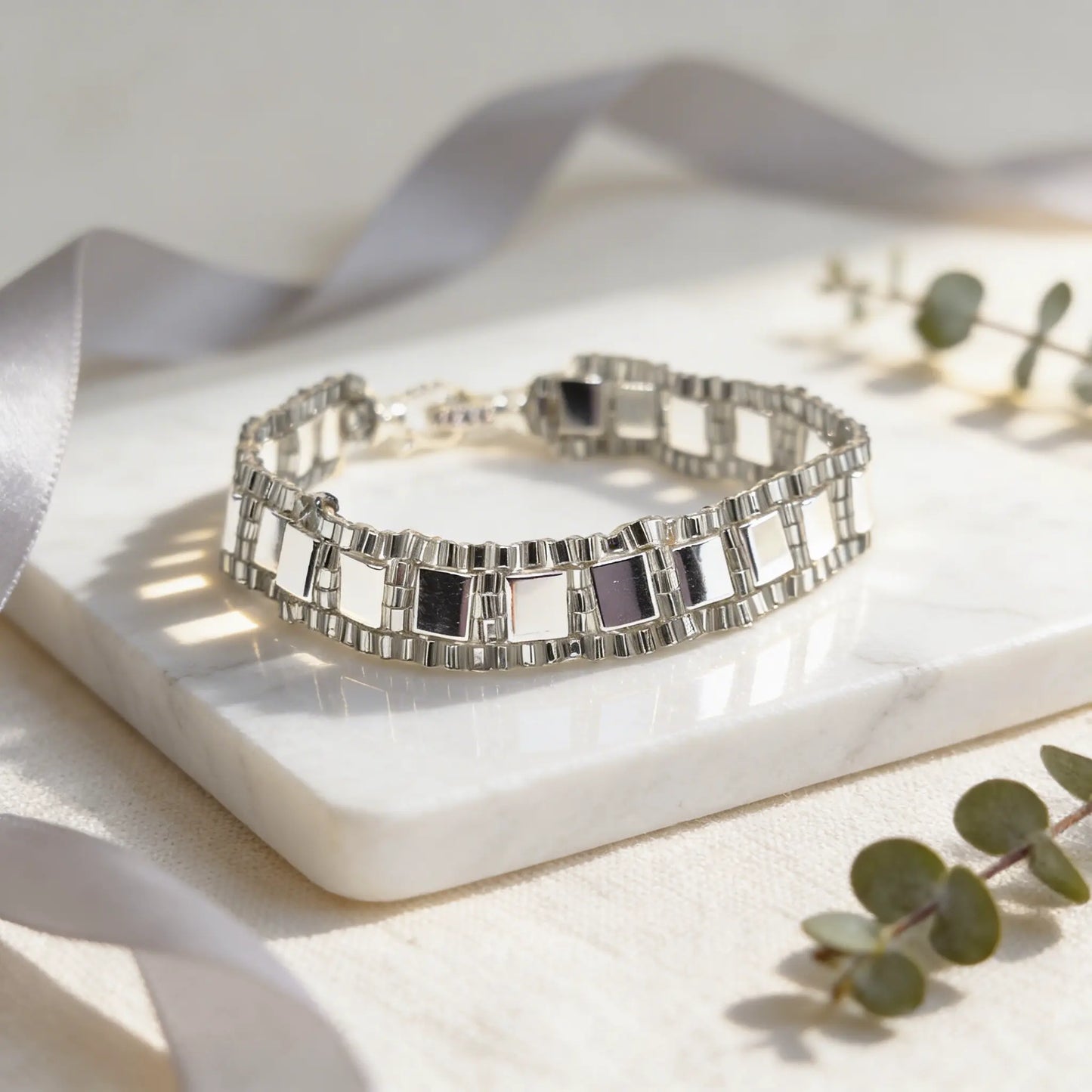 Silver Frame Bracelet - Gemnglow
