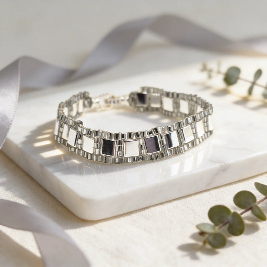 Silver Frame Bracelet - Gemnglow