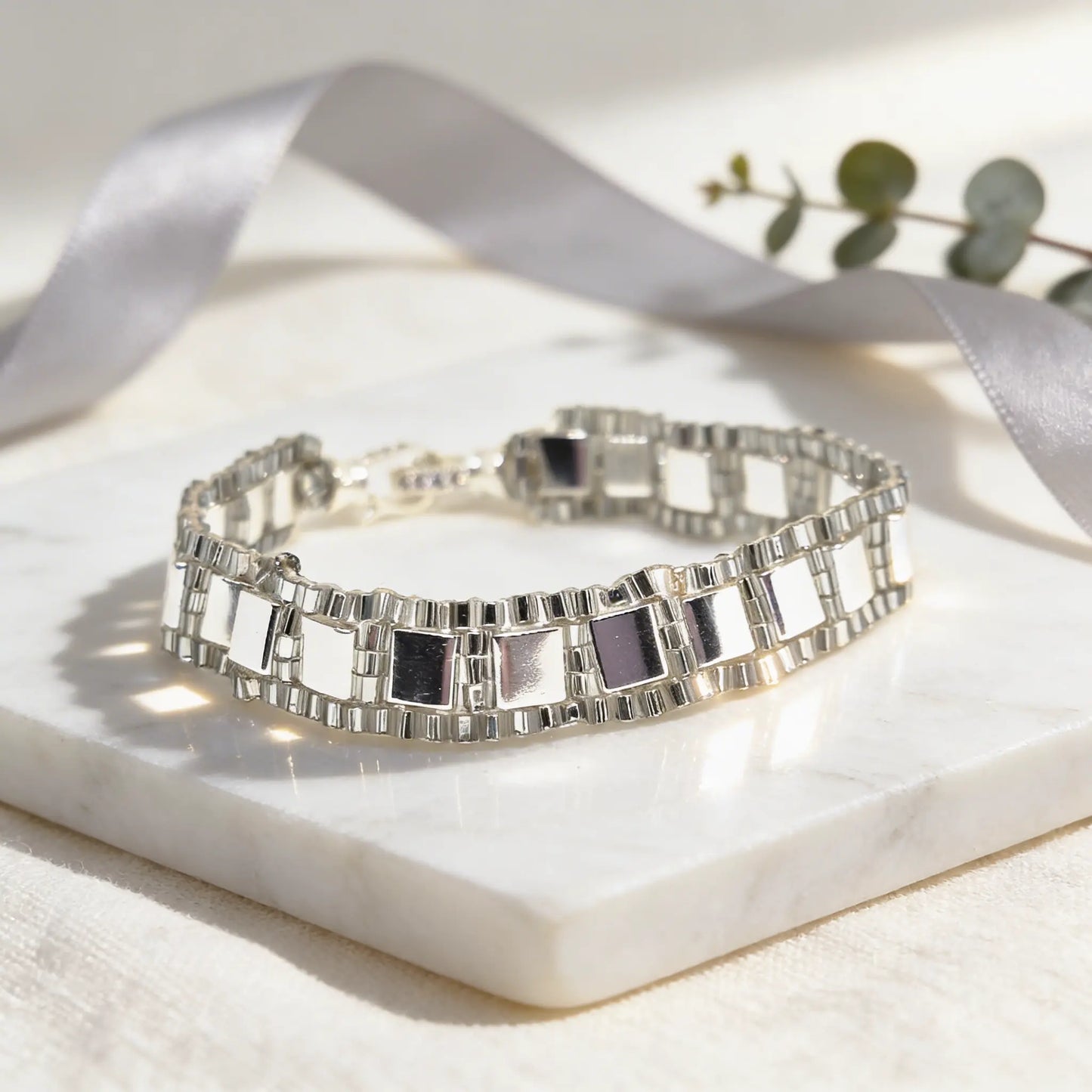 Silver Frame Bracelet - Gemnglow