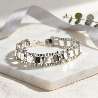 Silver Frame Bracelet - Gemnglow