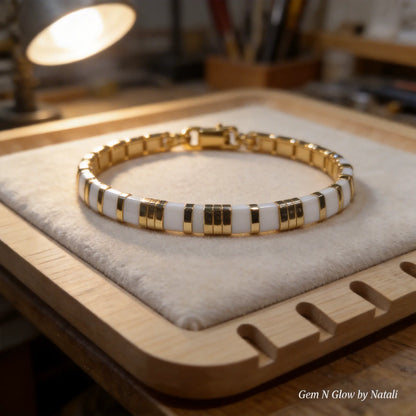 Ivory Line Bracelet - Gemnglow