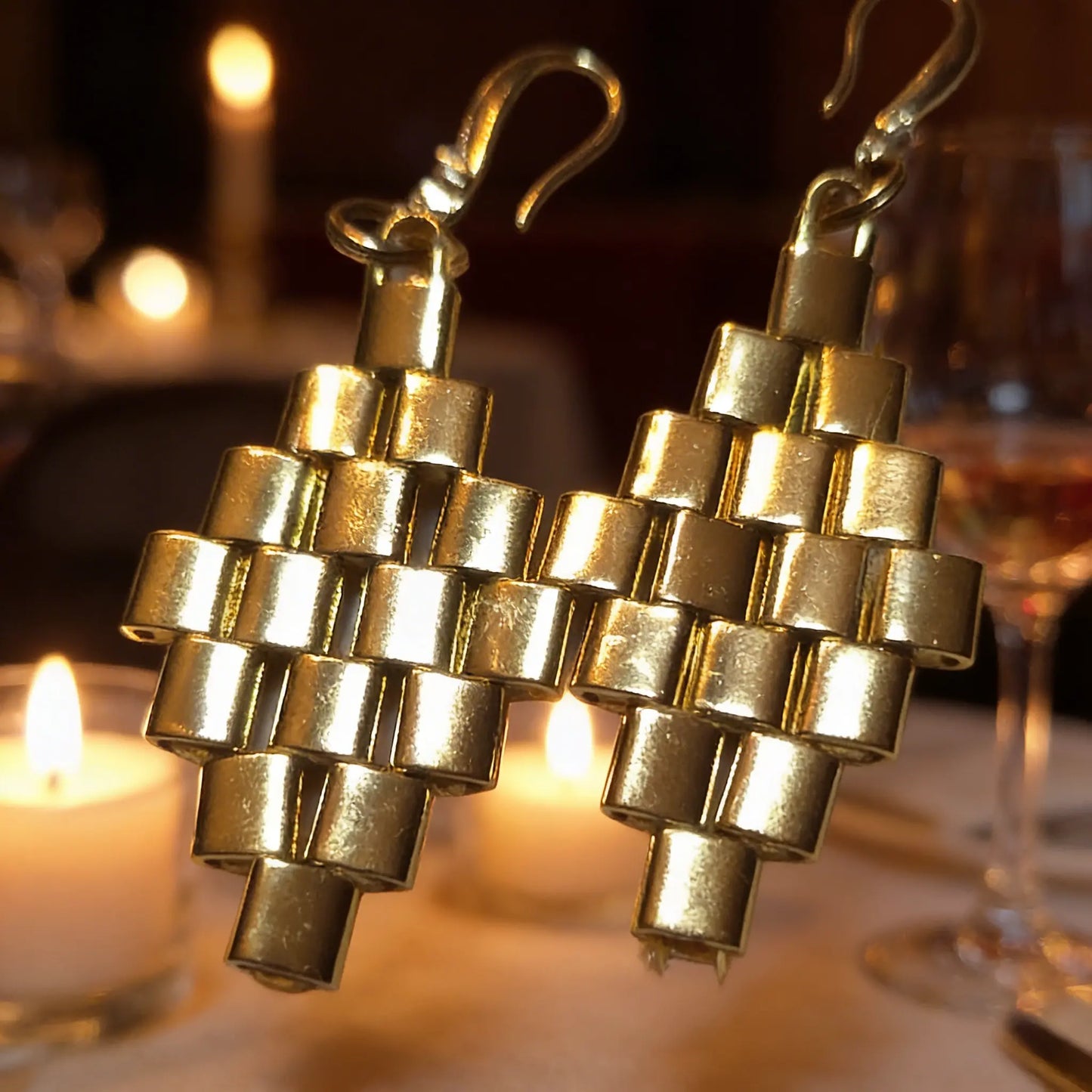 Gold Line Earrings - Gemnglow